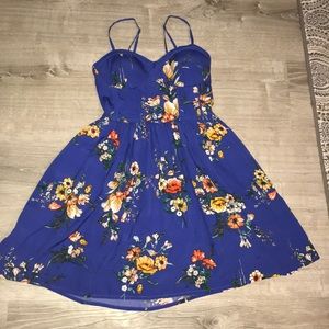 Blue floral dress